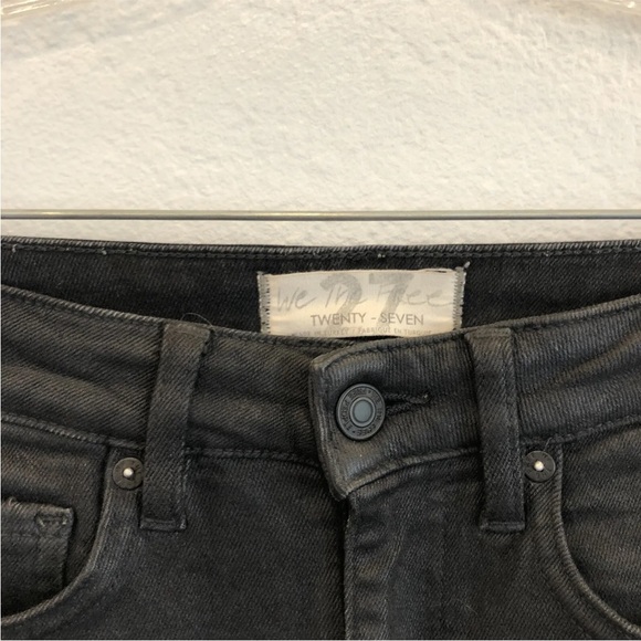 Free People We The Free Stella Raw Hem Coated Skinny Jean Size 27 Black Women's - Picture 4 of 8